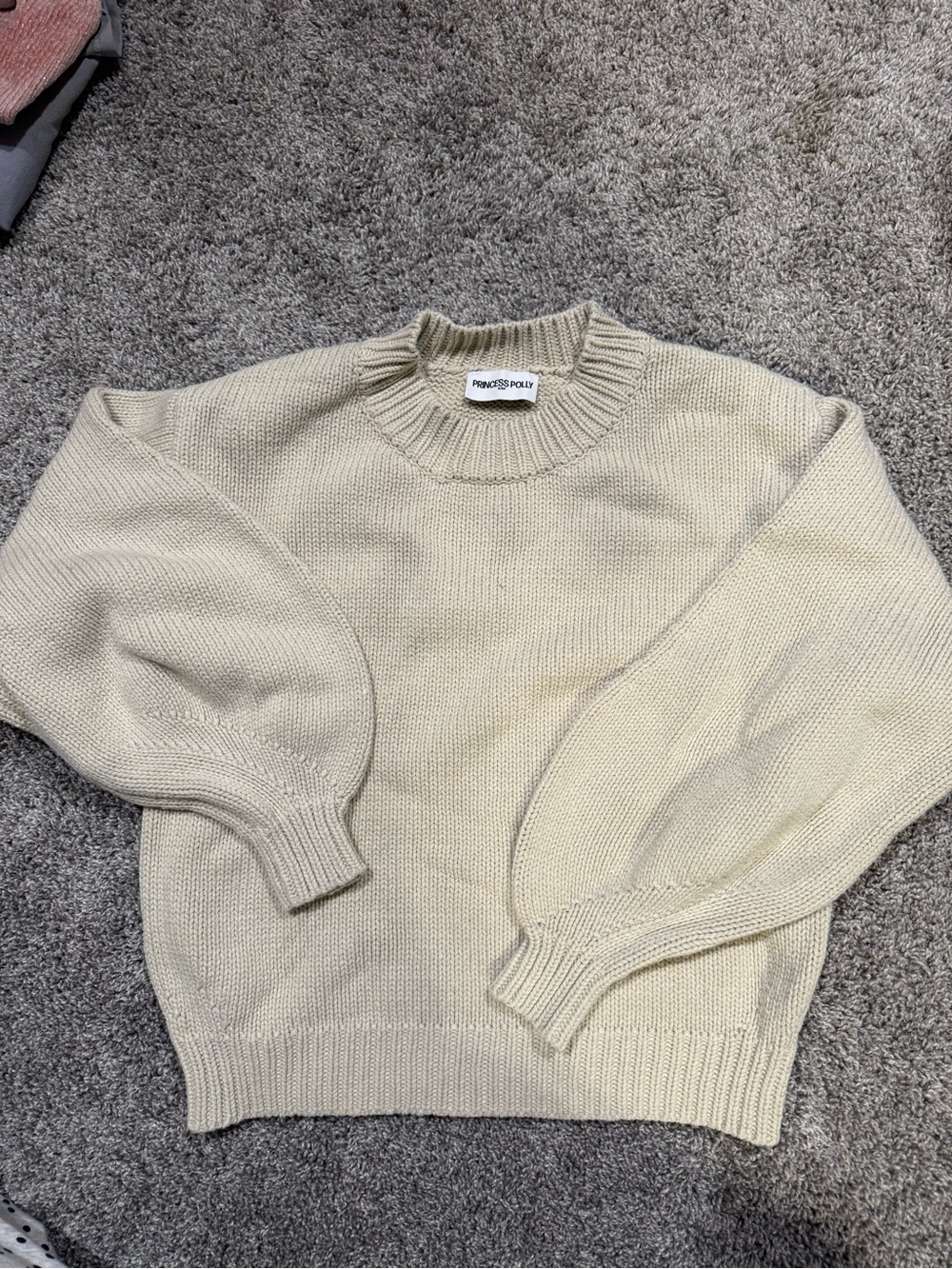 Princess Polly Cream Knit Women's Sweater